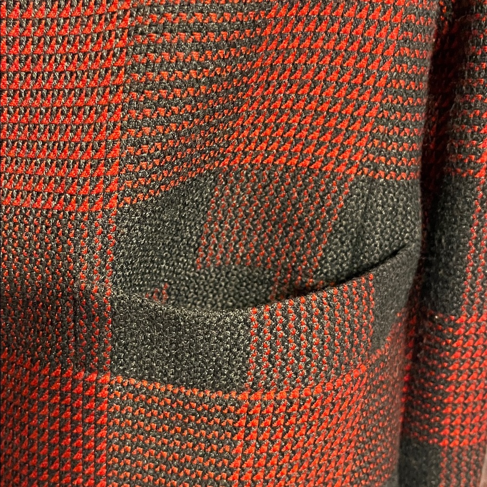 John Meyer of Norwich Vintage Wool Blend Red Plaid  Blazer - Picture 4 of 14